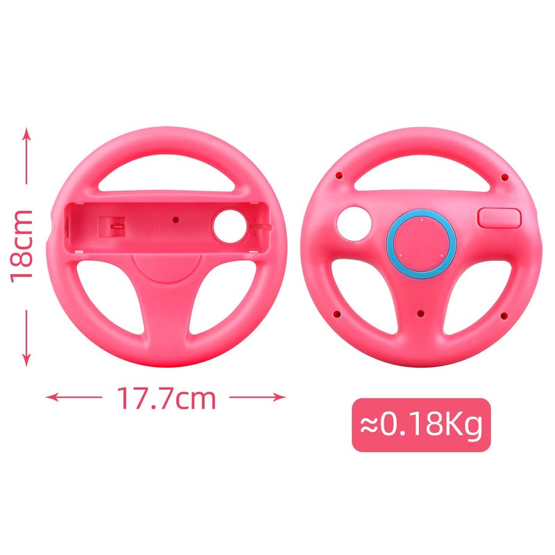 OSTENT Kart Racing Games Steering Wheel for Nintendo Wii Remote Controller Super Mario Game Color Pink - Image 3